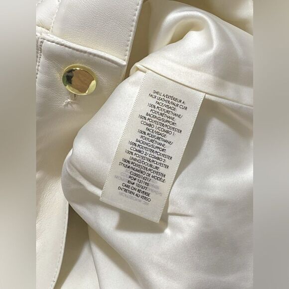 Alice + Olivia Chloe Quilted Faux Leather Jacket szie L - Picture 14 of 14